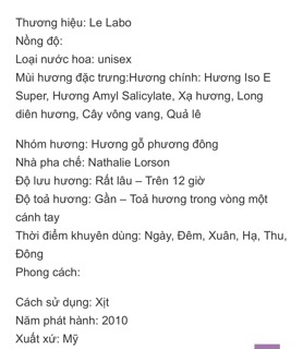 Nước hoa Another 13 Le labo