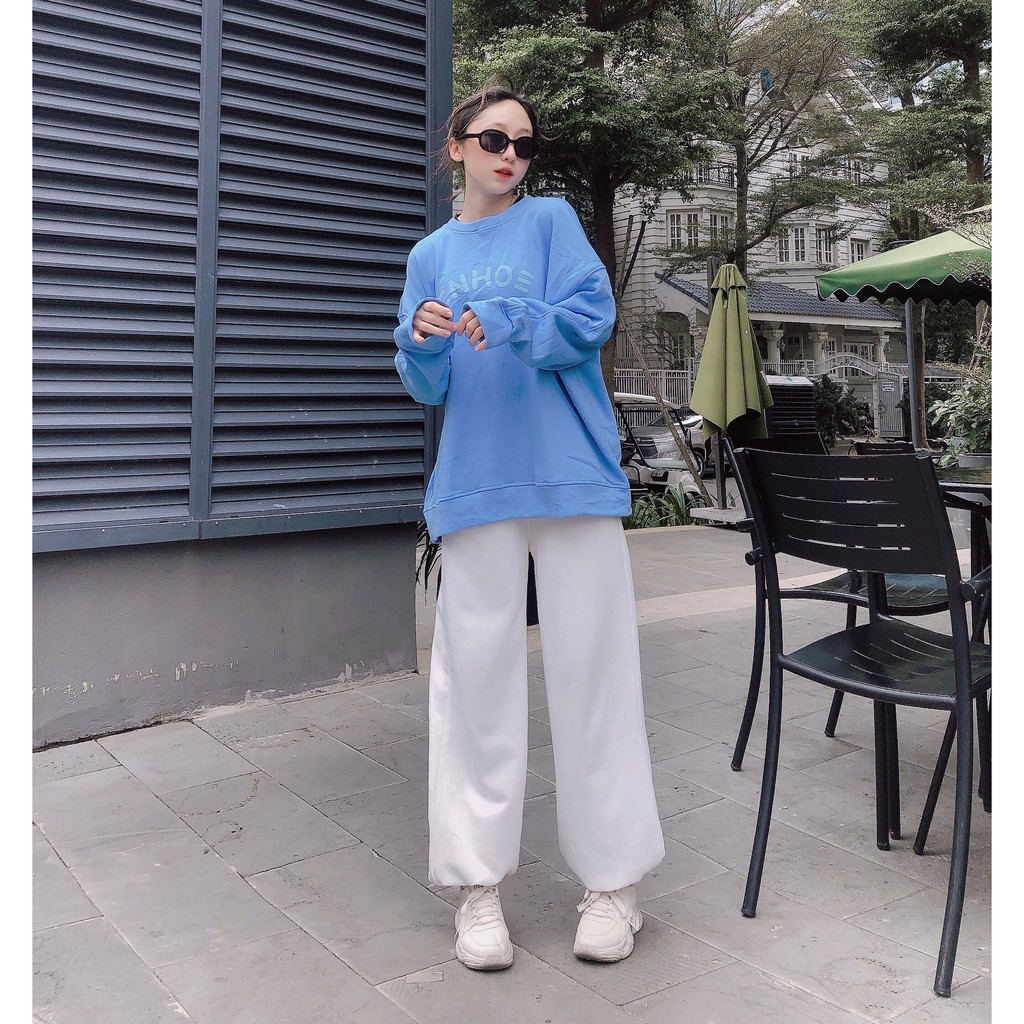 Áo Sweater Dáng Rộng In Chữ CNHOE Phong Cách Hàn Quốc Năng Động 1HIT_UNISEX