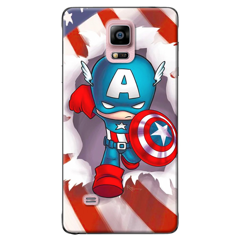 Ốp lưng nhựa dẻo Samsung Galaxy Note 4, Note 5, Note 7, Note 8, Note 9 Captain chibi