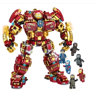 [Rẻ vô địch] [Ảnh thật] Lắp Ráp xếp hình Marvel Avengers Mô Hình HulkBuster Heroes Steel Mecha LY 76026 Với 1450pcs