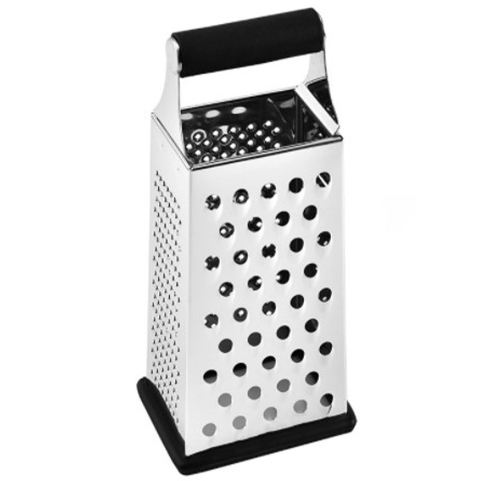Food Shredder w Handle 4-Sided Stainless Steel Box Grater Zekpro Cheese Grater 
