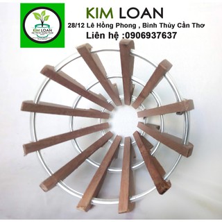 Combo 2 chậu lan gỗ hình ly 18x18cm