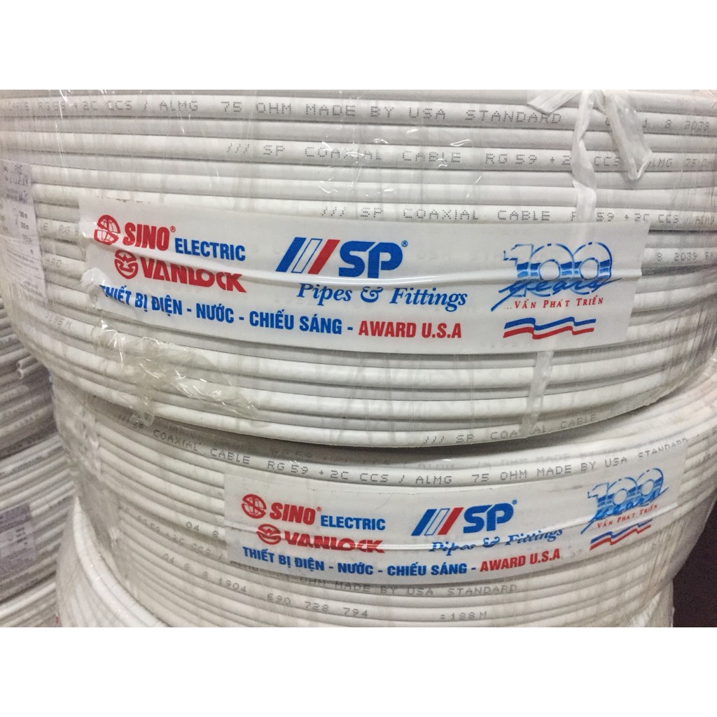 100 mét cáp đồng trục liền nguồn SINO cắt lẻ từ cuộn 200m-305 mét