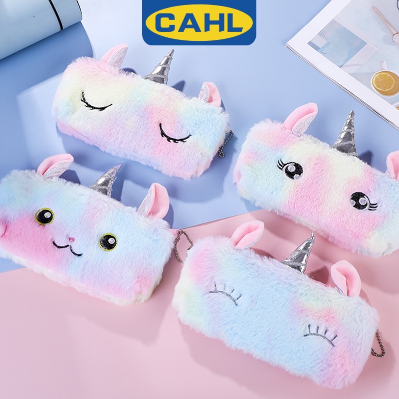 Túi Đựng Bút Bằng Lông Nhung Mềm Mại Dễ Thương Sắp Xếp Gọn Gàng Cho Bé