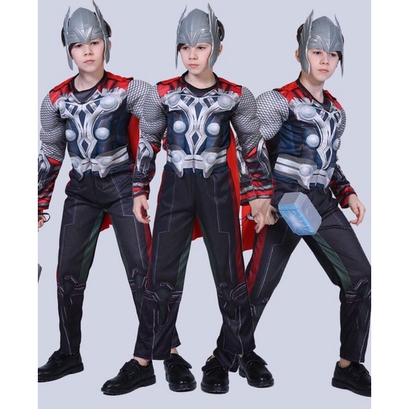 Thần sấm hóa trang cho bé trai bộ quần áo trẻ em Thor đồ chơi hóa trang halloween độn bông COS2120