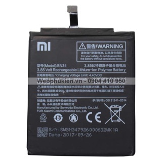 Pin xiaomi bn 34 cho máy mi 5a