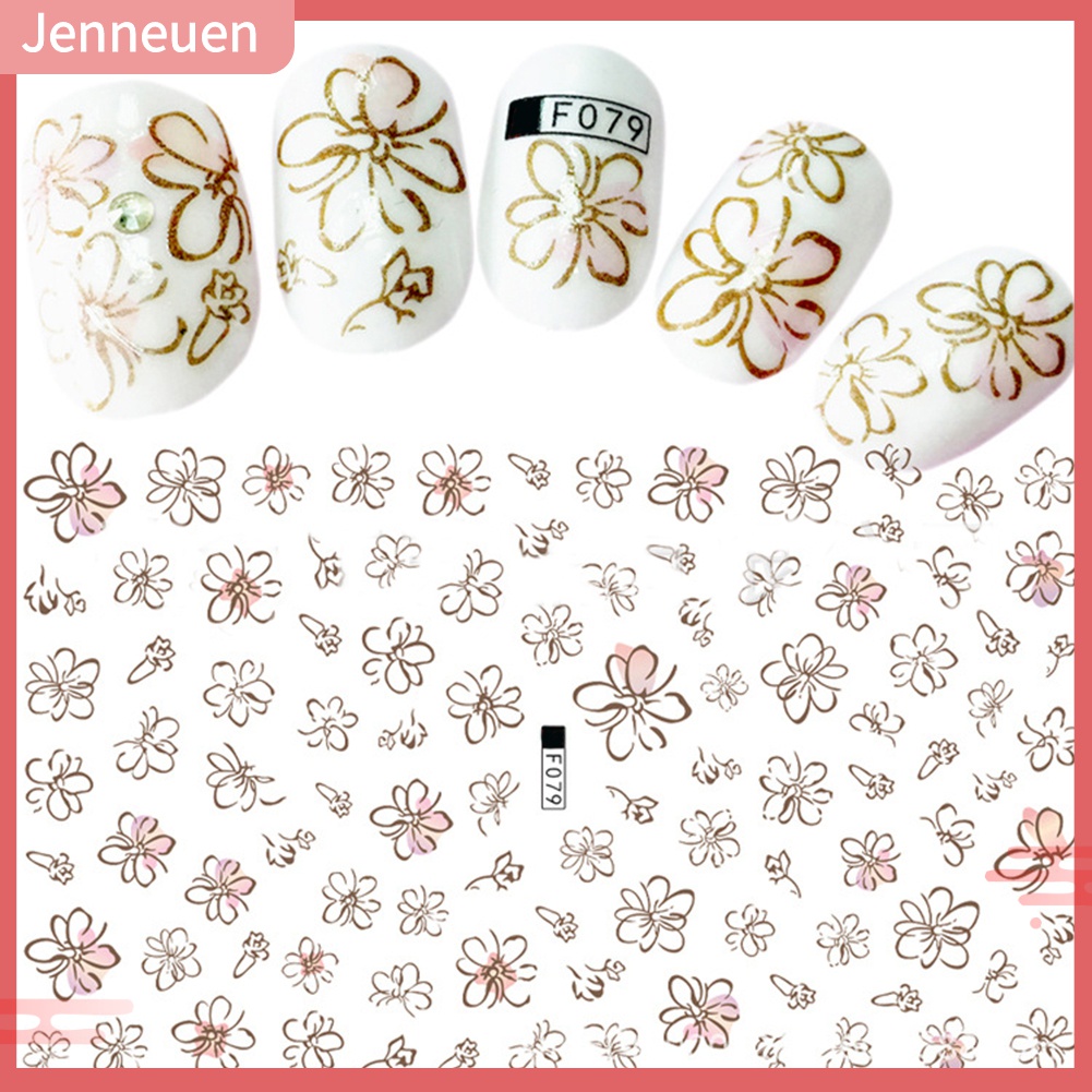 1 Tấm Sticker Dán Móng Tay Hình Chim Hồng Hạc Hoạt Hình 3D DIY Thời Trang