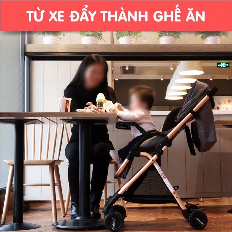 Xe Đẩy Trẻ Em 2 Chiều 3 Tư Thế Belecoo