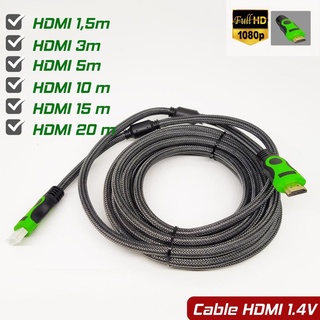 Cáp hdmi dây dù 10m/ 15m/ 20m - full hd 1080 -