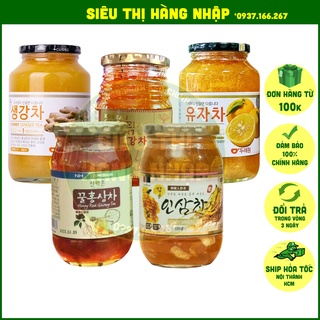 Các loại mật ong ngâm Hàn Quốc tăng đề kháng (mật ong chanh/ gừng/ nhân sâm Hàn Quốc)