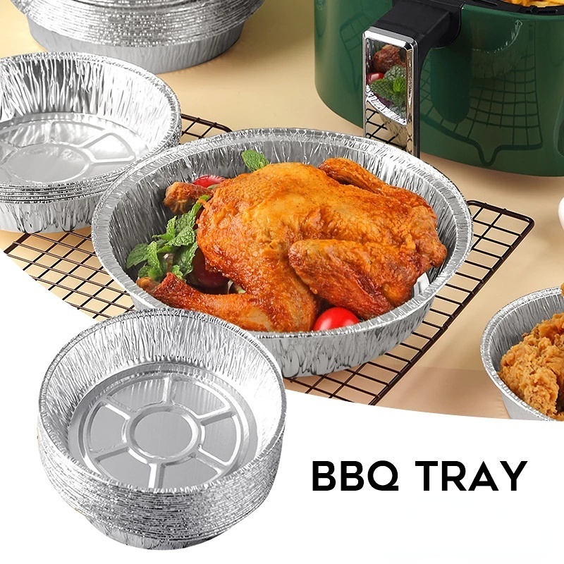 Bộ 10 Tấm Lót Bằng Lá Nhôm Không Dính Dùng Một Lần Cho Nồi Chiên Không Dầu
