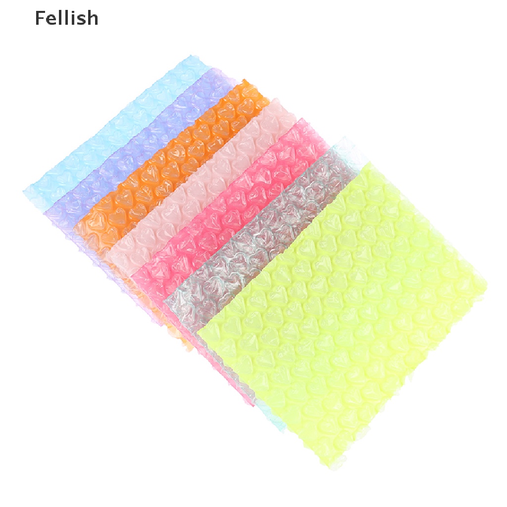 [Fellish] 10Pc 15*10cm Heart-Shaped Bubble Foam Wrap For Packing Mailers Padded Bags 436VN