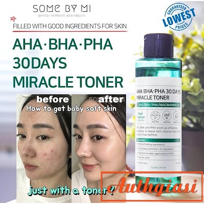 [Sạch mụn chỉ trong 30 ngày] Nước hoa hồng "thần kỳ" Some By Mi AHA-BHA-PHA 30 Days Miracle Toner