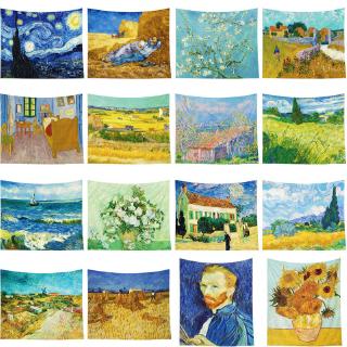 Wallpaper on the wall with oil paintings printed on soft fabrics used for decoration
