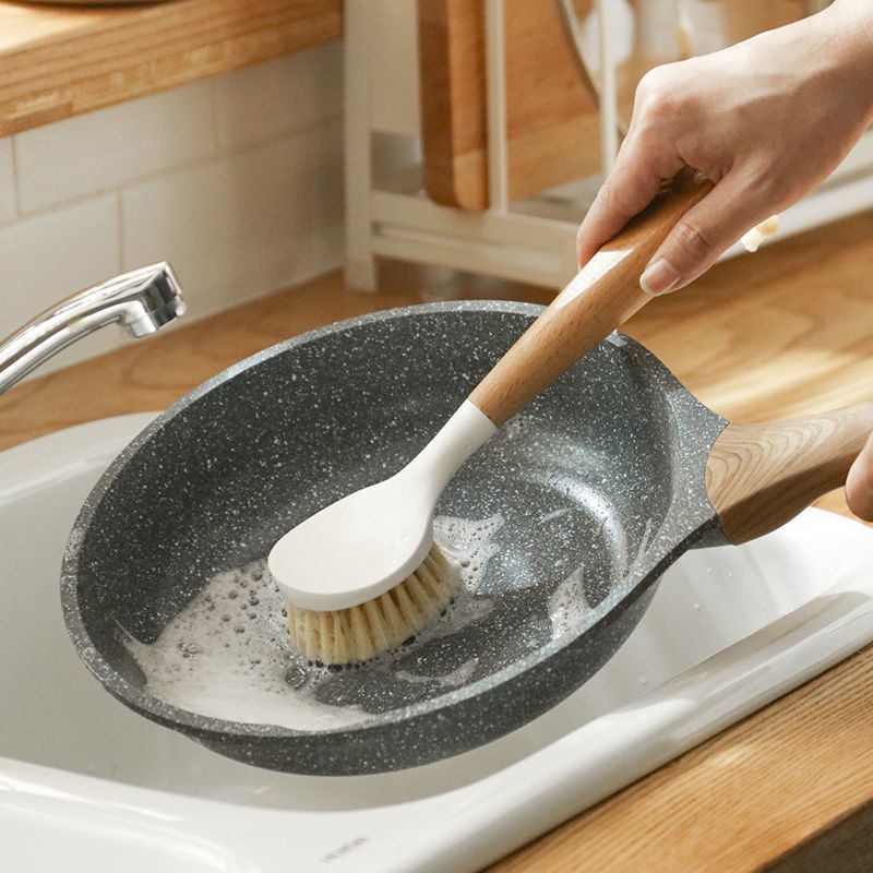Bàn chải chà nồi có tay cầm dài chống dính tiện lợi chất lượng cao