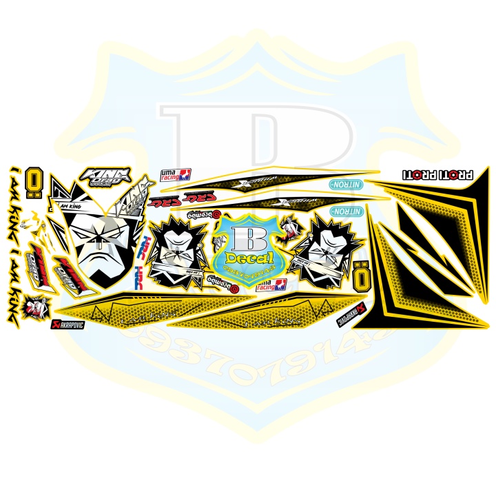 ( Quí khách vui lòng mang ra tiệm cho thợ dán ) Tem winner X king drag vàng