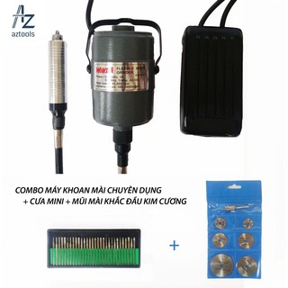 Combo máy khoan mài chuyên dụng+lưỡi cưa+mũi mài