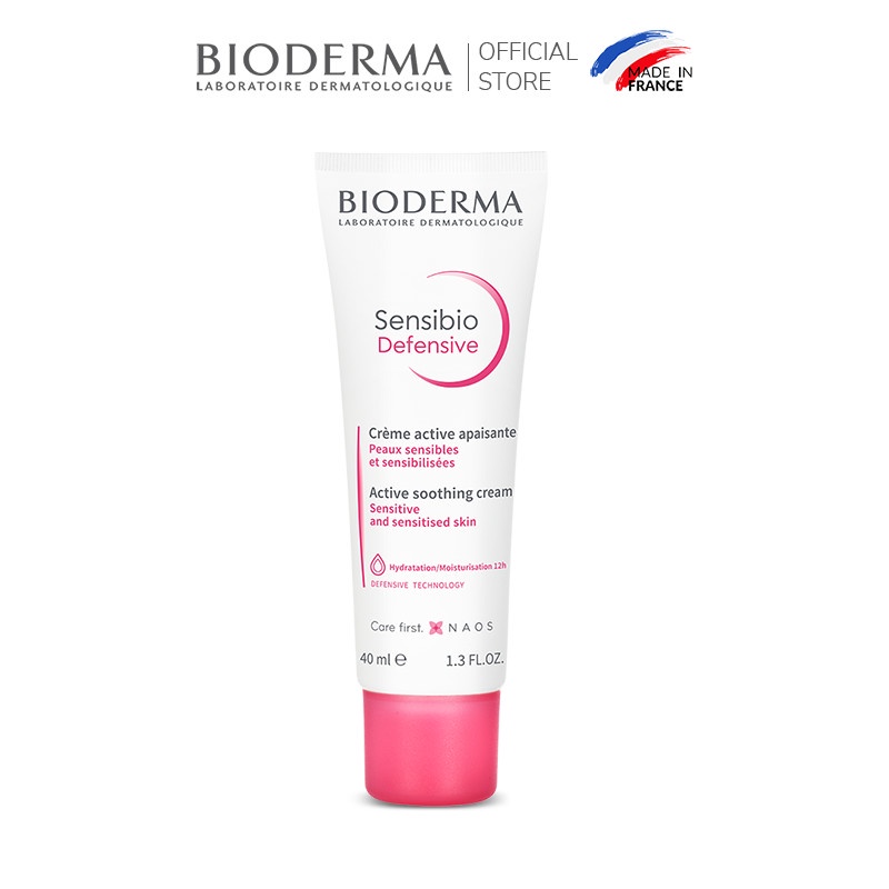 Kem dưỡng ẩm và làm dịu da, dành cho da nhạy cảm Bioderma Sensibio Defensive 40ml