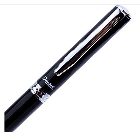 Bút Ký Cao Cấp Pentel nắp vặn mực bi xanh siêu trơn mượt VỎ ĐEN B811A-C kèm hộp nhung sang trọng