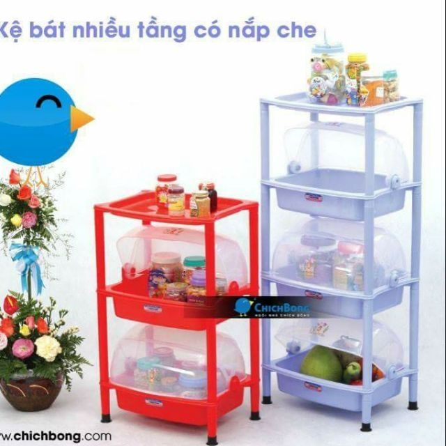 Kệ Úp Bát Có Nắp Đậy Nhựa Việt Nhật 2 Tầng - 3 Tầng (VIDEO ẢNH THẬT SHOP TỰ QUAY)