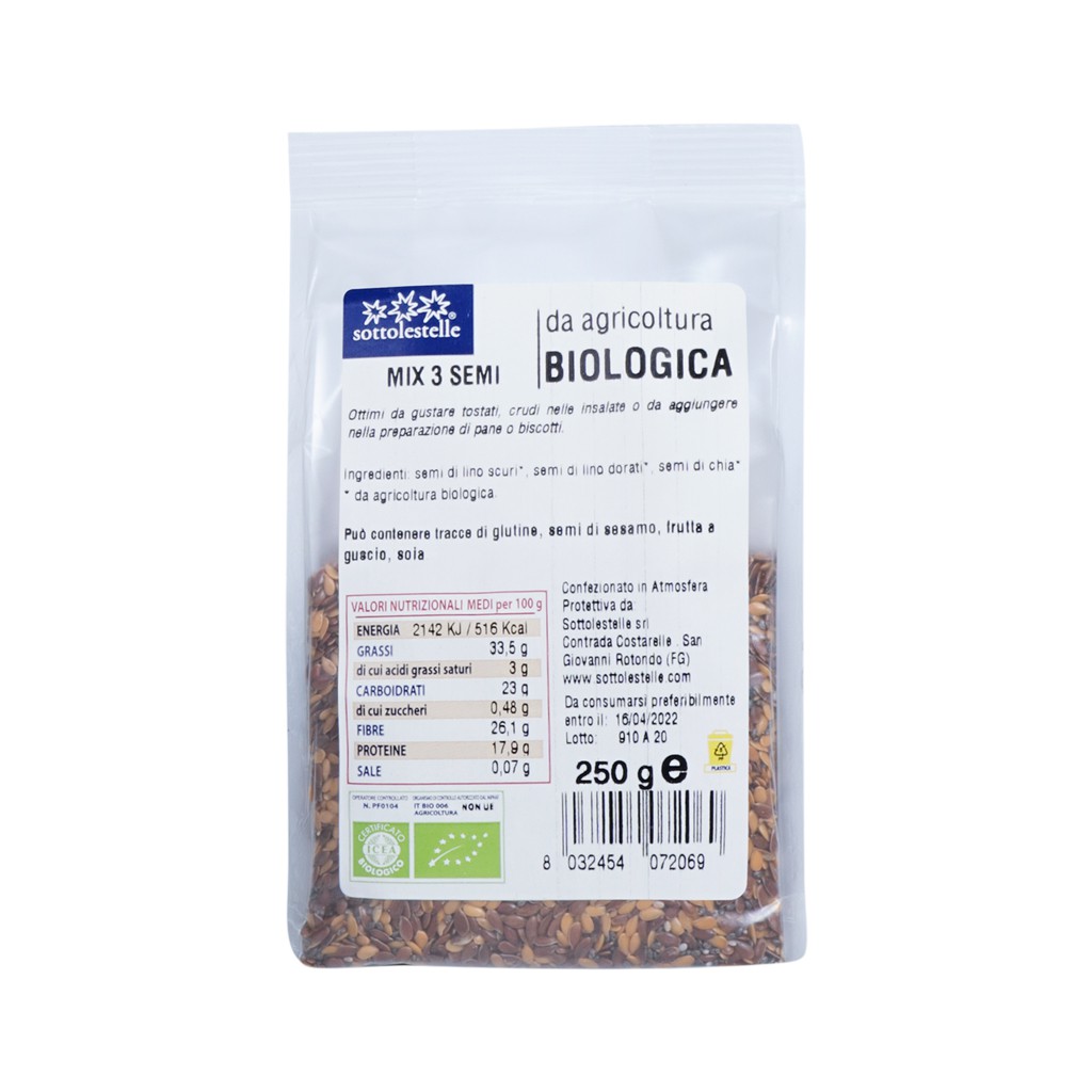 Hạt dinh dưỡng hỗn hợp 3 loại hạt hữu cơ Sotto 250g-OL