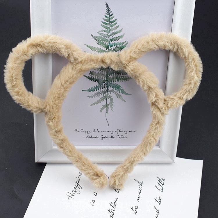 Haimeikang Phụ kiện tóc thời trang dành cho nữ dễ thương Băng đô tai gấu sang trọng