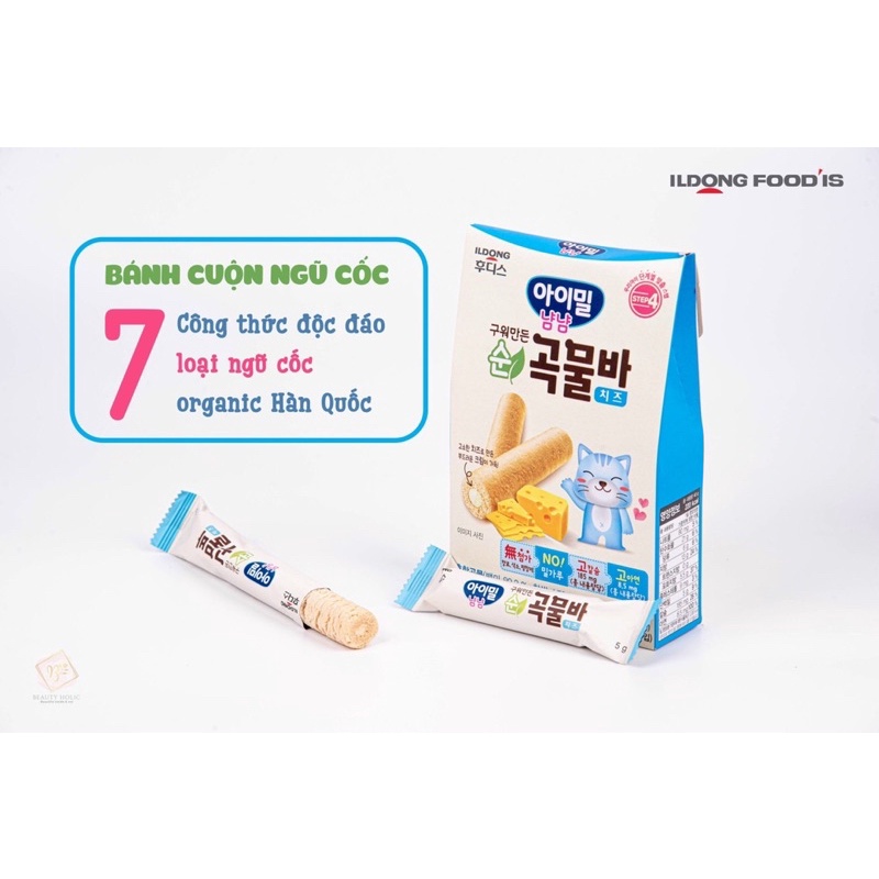 [DATE 8/2023] Bánh cuộn ngũ cốc ăn dặm Ildong Hàn Quốc