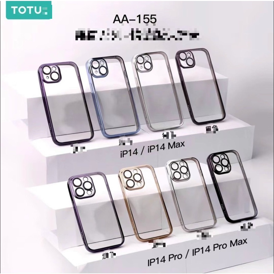 CHÍNH HÃNG MÀU TIM Ốp lưng TOTU trong CÓ LỚP KÍNH bảo vệ mắt camera iPhone 14 PRO PLUS MAX trong dẻo viền màu siêu đẹp