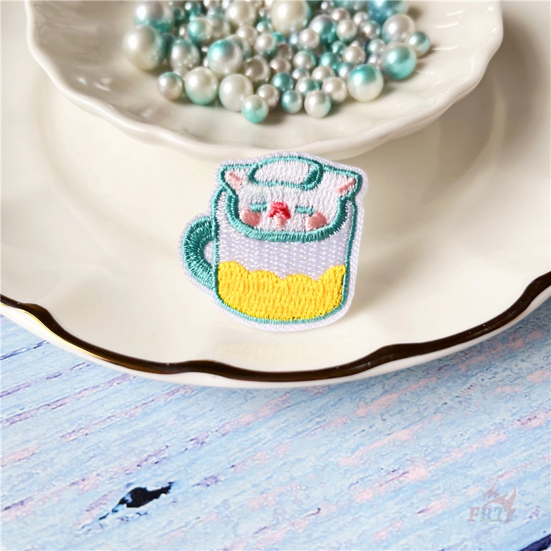 ☸ Sticker Ủi Thêu Hình Thỏ / Gấu / Cừu Hồng Dễ Thương ☸ 1 Miếng Dán Ủi Lên Quần Áo Hình Huy Hiệu