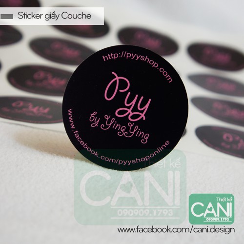 200c - 500c Tem giấy Decal dán hộp  In theo yêu cầu Sticker nhãn giấy niêm phong CANI