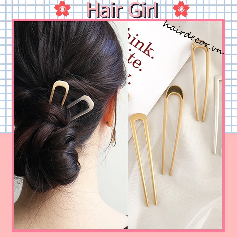 Kẹp Tóc Chữ U Thiết Kế Đơn Giản Thời Trang Cho Nữ