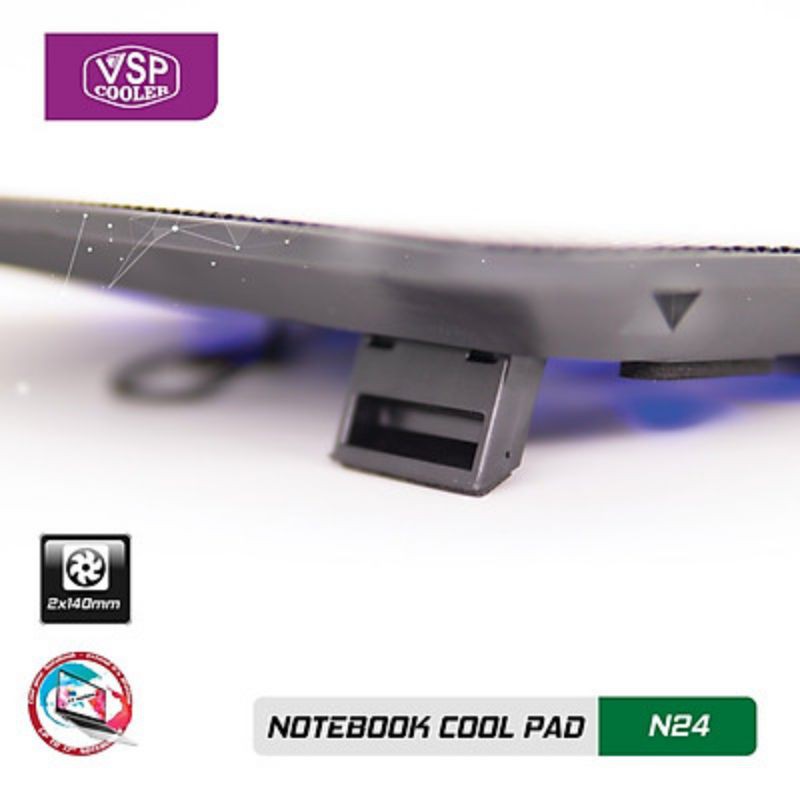 Đế tản nhiệt Laptop Cooler N23 (2 Fan 8cm) chính hãng