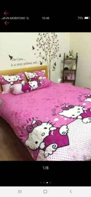 Ga bộ 4 món cotton 1m2 1m4 1m6 1m8 x 2m x cao10cm