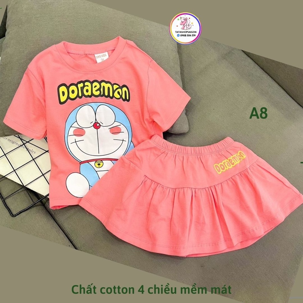 A8 Set bộ váy cho bé gái size đại thun cotton mềm mát 22 đến 40kg