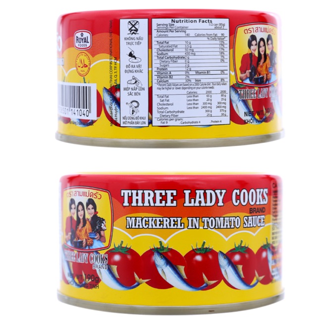 Cá nục xốt cà 3 Cô Gái 190g