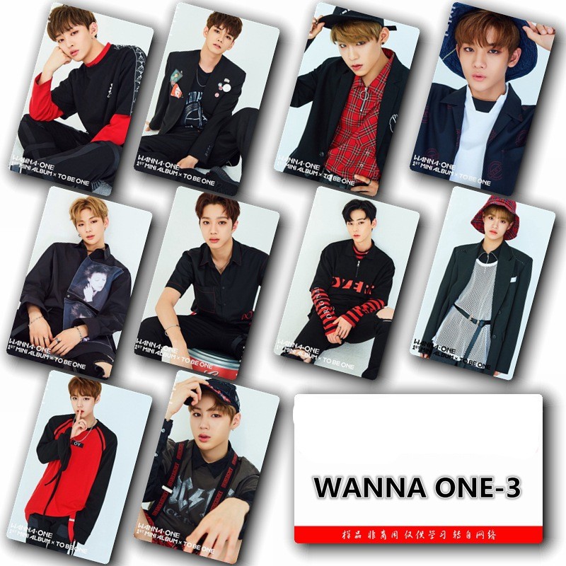 Set 10 Thẻ Dán In Hình Các Thành Viên Nhóm Nhạc Wanna One Kt965