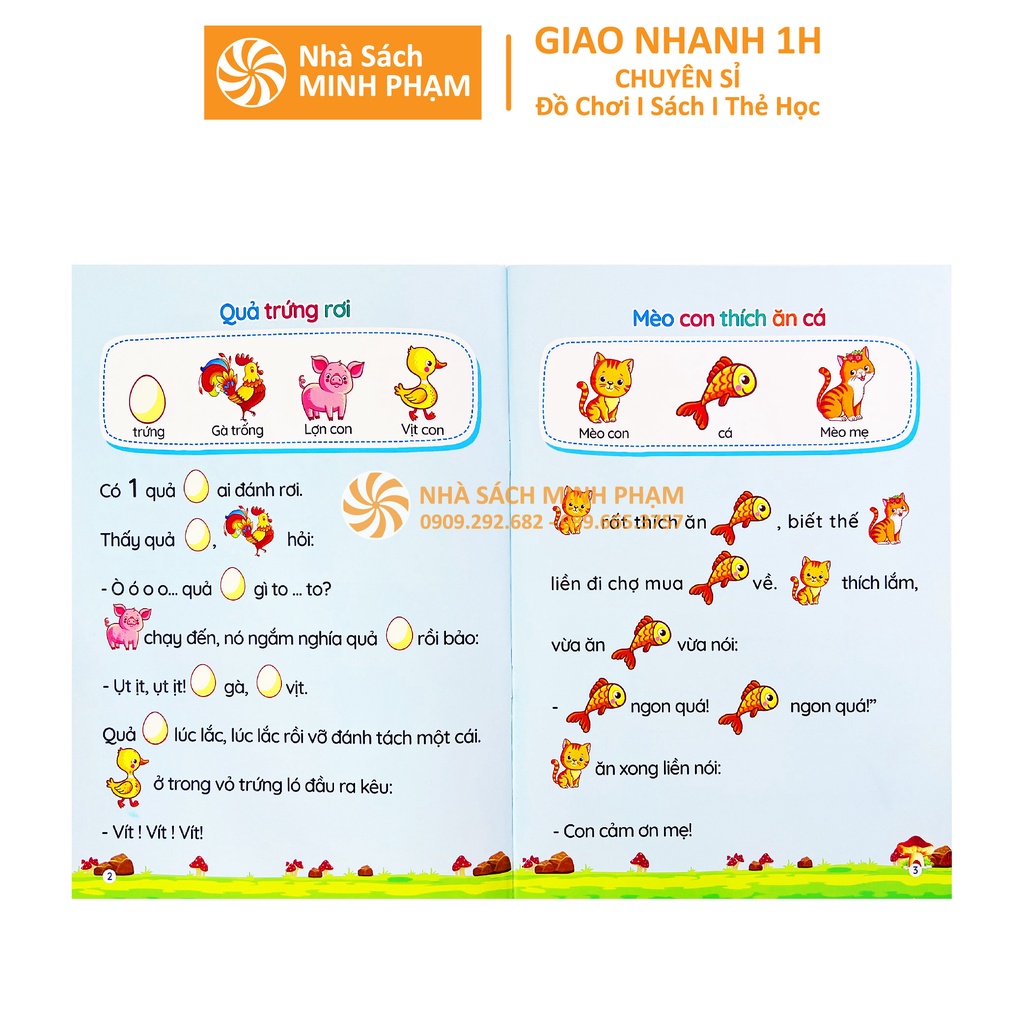 Sách - Bộ 4c Thơ truyện đồng dao câu đố truyện tiềm thức cho bé tập nói tập đọc