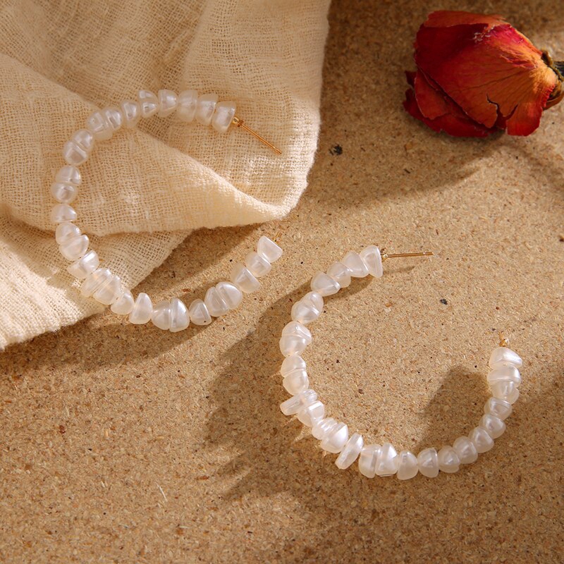 Đôi khuyên tai tròn phong cách vintage xinh xắn | BigBuy360 - bigbuy360.vn