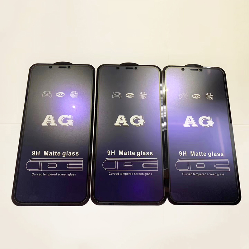 Kính cường lực nhám full màn chống vân tay / Chống Tia Sáng Xanh AG Cho iPhone 14 13 12 11 Pro Max XS X XR 6 6S 7 8 Plus SE 2020