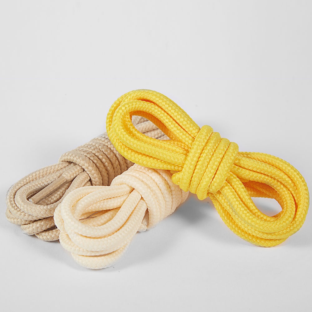 Dây Buộc Giày Tròn Dày Dặn Màu Đen Trắng Nâu Cho Giày Boot Giày Da Giày Leo Núi Nam Nữ