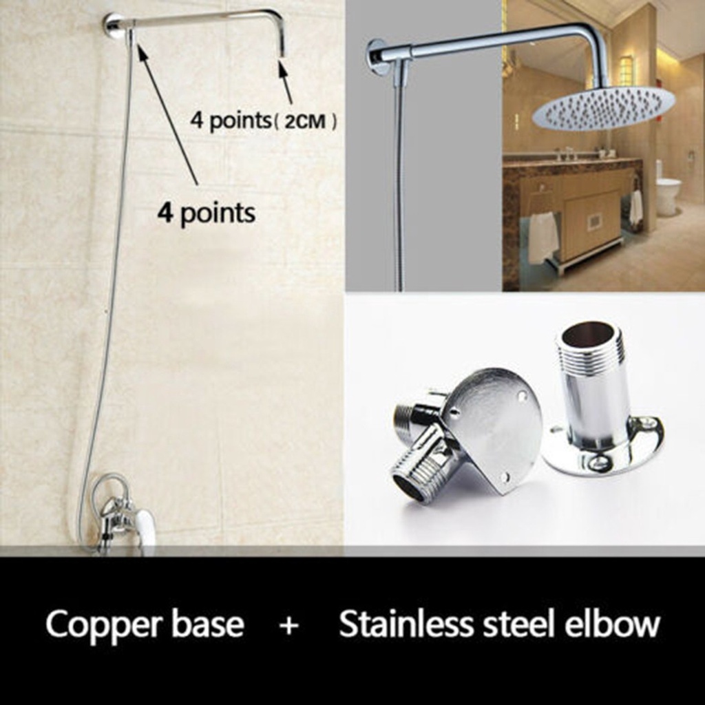 Ống Nối Vòi Hoa Sen Gắn Tường Bằng Thép Không Gỉ 1⁄2 Inch