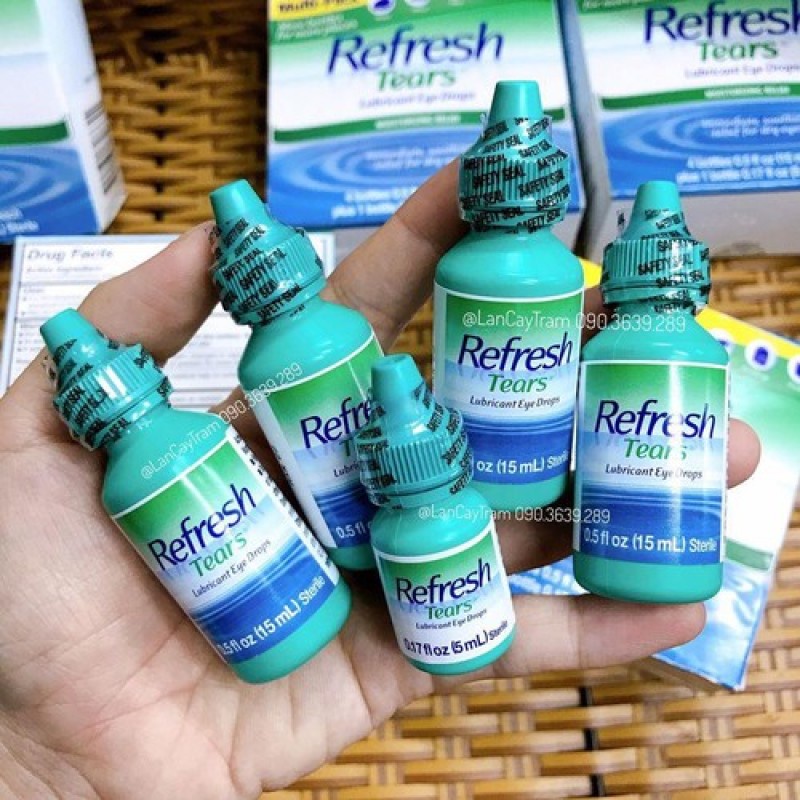 Nước Nhỏ Mắt Refresh Tear Nhân Tạo Chống Khô, Chống Mỏi Mắt 15ml
