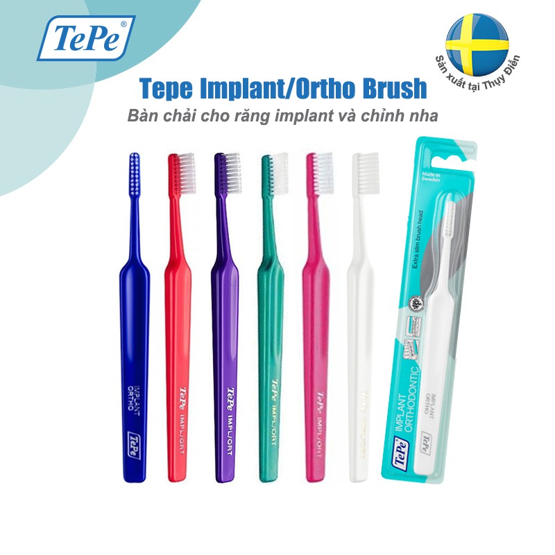 Bàn chải đánh răng chuyên biệt cho người niềng răng, chỉnh nha Tepe Implant Orthodontic