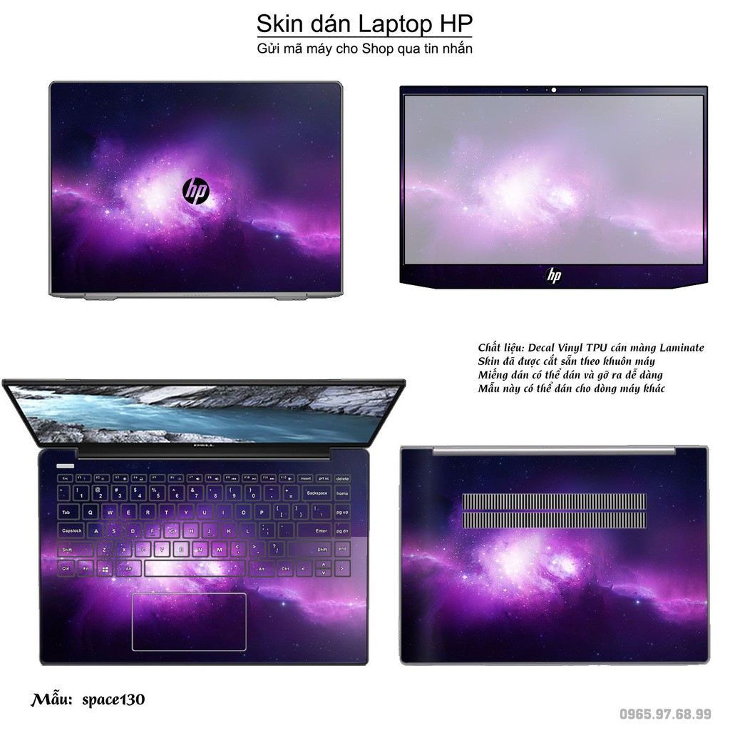 Skin dán Laptop HP in hình không gian nhiều mẫu 22 (inbox mã máy cho Shop)