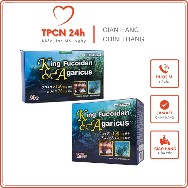 King Fucoidan & Agaricus Hỗ trợ điều trị ung thư, u bướu