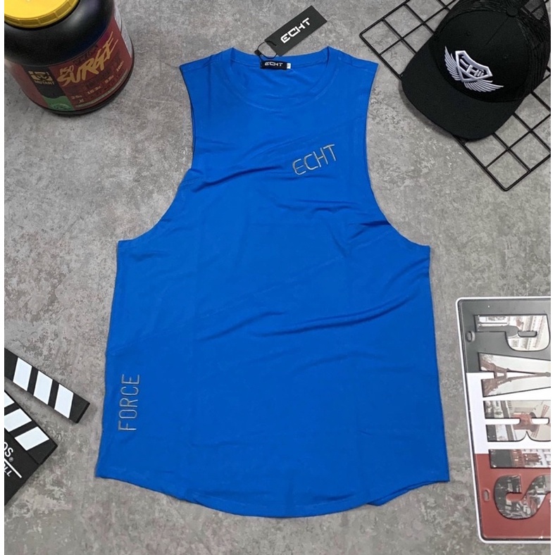 áo tank top gym nam ECHT,áo ba lỗ thun nam.