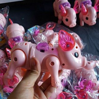 Lợn chạy pin phát nhạc phát sáng