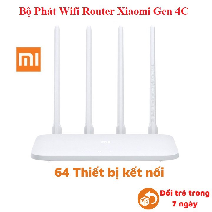 Bộ Phát Wifi Router Xiaomi Gen 4C 2 chức năng, dây mạng Lan hoặc thu phát wifi