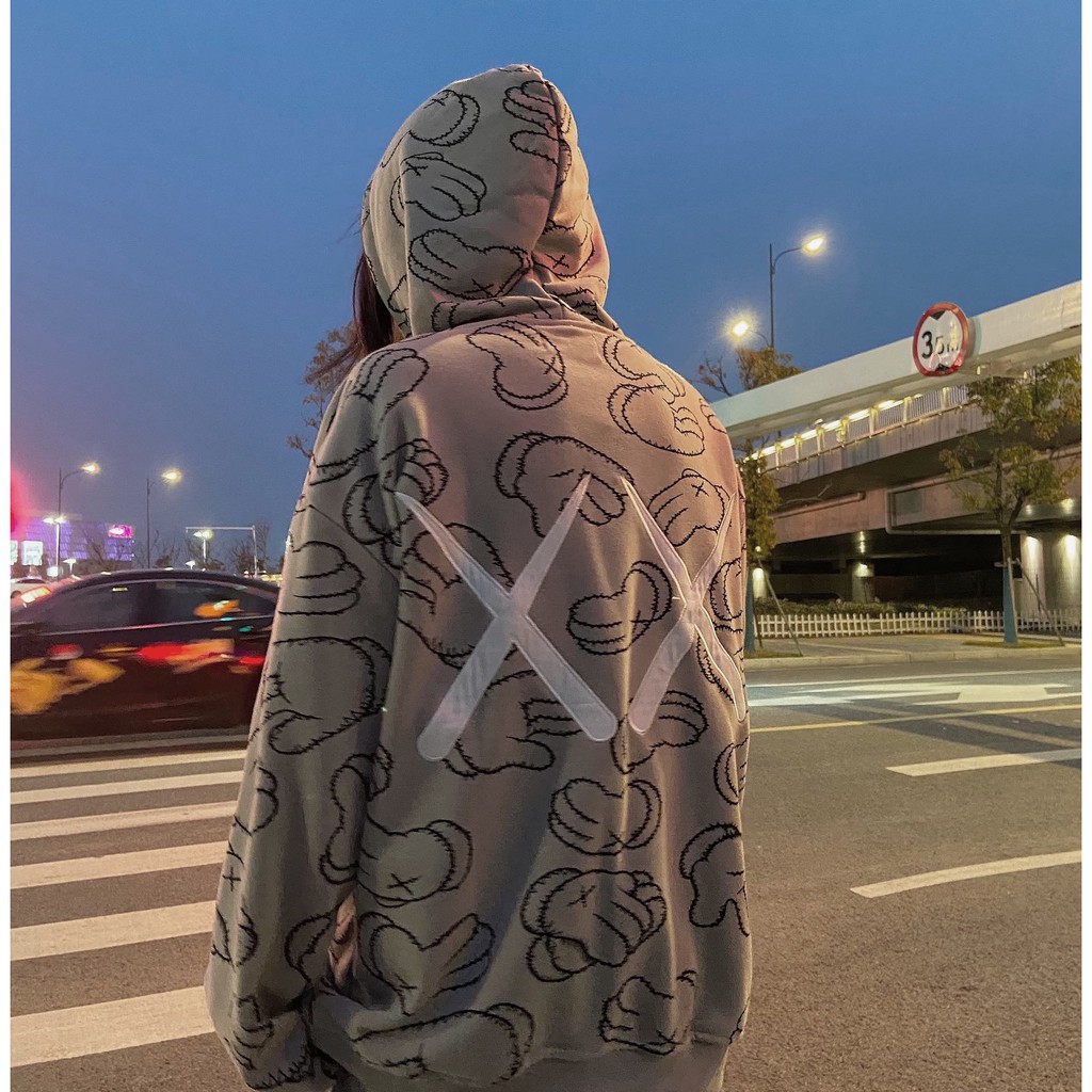 [Babe I'm Real] Áo Hoodie  AirJordan x KAWS FW21  ( Full Tag, mac,... )