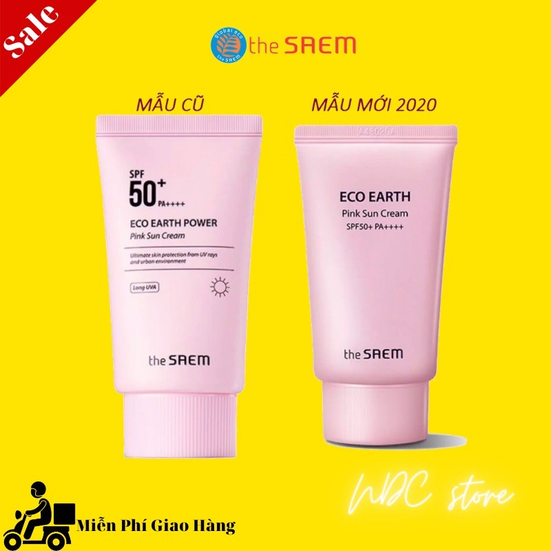 Kem chống nắng The Saem Eco Earth Power Pink sun cream